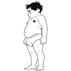 Manga Boy Full Body Pose 06