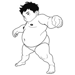 Manga Boy Full Body Pose 11