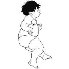 Manga Boy Full Body Pose 10