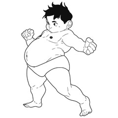 Manga Boy Full Body Pose 21