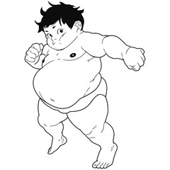 Manga Boy Full Body Pose 20