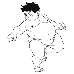 Manga Boy Full Body Pose 23