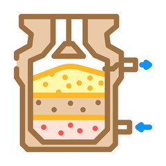 gasification biomass energy color icon vector. gasification biomass energy sign. isolated symbol illustration