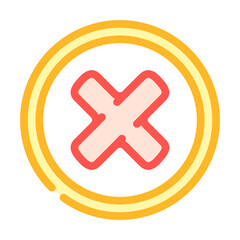 close button color icon vector. close button sign. isolated symbol illustration