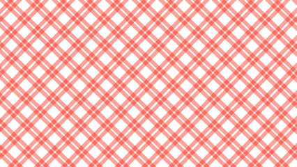 Diagonal red and white plaid stripes background