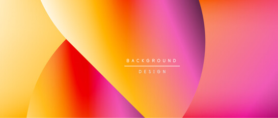 Bright color circle and round element minimal geometric abstract background for posters, covers, banners, brochures, websites