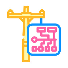 microgrids electric color icon vector. microgrids electric sign. isolated symbol illustration