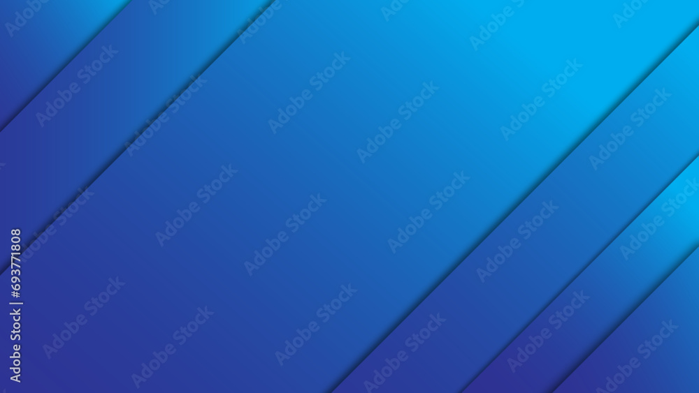 Poster abstract geometric dynamic oblique lines paper vector on blue gradient background
