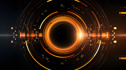 Fototapeta na wymiar orange Abstract technology background circles digital hi-tech technology design background. concept innovation. vector illustration
