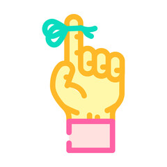 reminder ribbon list color icon vector. reminder ribbon list sign. isolated symbol illustration