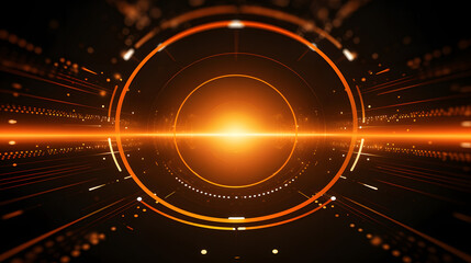 Fototapeta premium orange Abstract technology background circles digital hi-tech technology design background. concept innovation. vector illustration