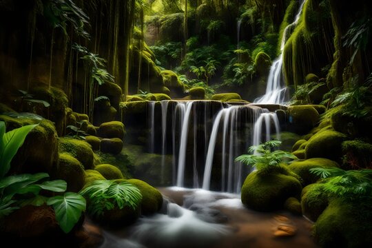 waterfall in the forest © Sana