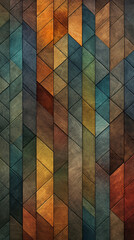 A wallpaper with a pattern of various colors, in the style of strong diagonals, colorful wood carvings