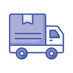 Trendy vector of cargo truck in modern design style