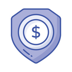 Get this visually appealing vector of financial security, ready to use icon of secure investment