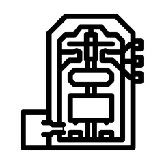 flywheel storage energy line icon vector. flywheel storage energy sign. isolated contour symbol black illustration