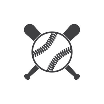 baseball bat icon vector