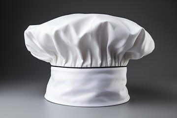 white chefs hat - front view - isolated on studio background