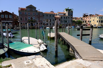 Venice Italy - View to San Pietro Island - San Pietro Canal
