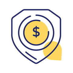 Get this visually appealing vector of financial security, ready to use icon of secure investment