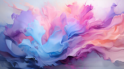 splash of paint in pink and lilac shades. colorful abstract background, backdrop. - obrazy, fototapety, plakaty