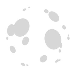 White Full Moon Cartoon illustration