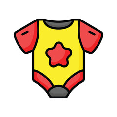 Icon of baby romper in modern style, baby dress vector design