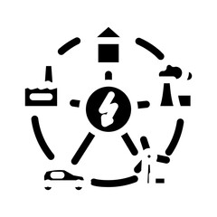 smart grid energy glyph icon vector. smart grid energy sign. isolated symbol illustration