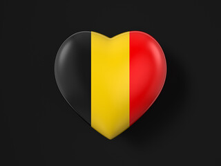 Belgium heart flag
