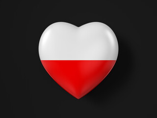 Poland heart flag