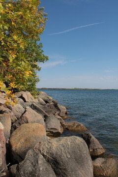 rocks and sea