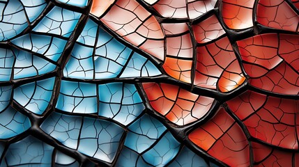 a close up of a colorful cracked surface