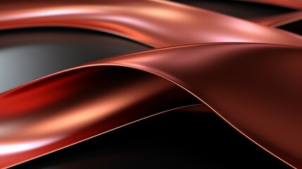 a close up of a red and black wavy object