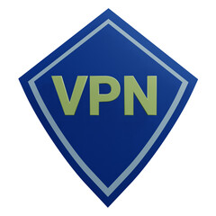 3 D illustration of VPN icon