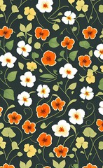Spring pattern background, vintage flower,flowers pattern
