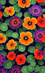 Spring pattern background, vintage flower,flowers pattern