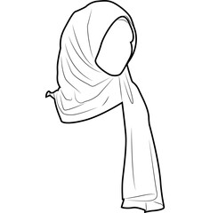 cute coloring of kids girls with hijabs smile