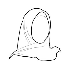 cute coloring of kids girls with hijabs female