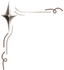 silver border corner 3d