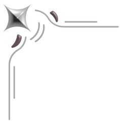 silver border corner 3d