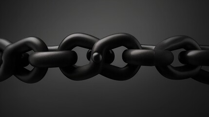 Obraz premium A black impossible show of strength on a dark white background. In the style of macro photography