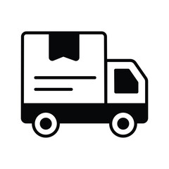 Trendy vector of cargo truck in modern design style