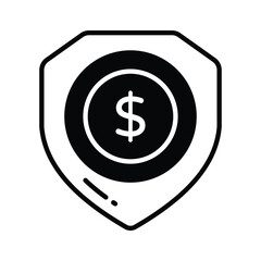 Get this visually appealing vector of financial security, ready to use icon of secure investment