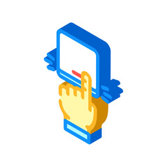 turn off isometric icon vector. turn off sign. isolated symbol illustration
