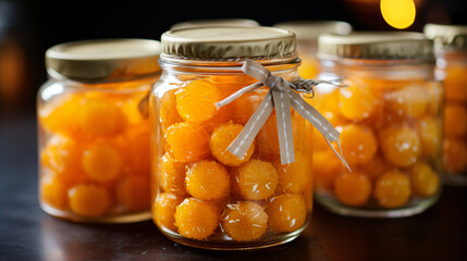 Pineapple tarts in jars