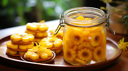 Pineapple tarts in jars