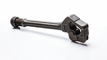 an isolated pipe wrench, its sturdy jaw and robust handle standing out against the pristine white background, 