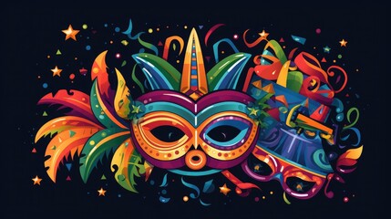 Get your costume ready, it's Carnival time vector