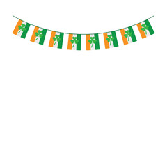 Fototapeta na wymiar St. Patrick's Day Flag Decoration