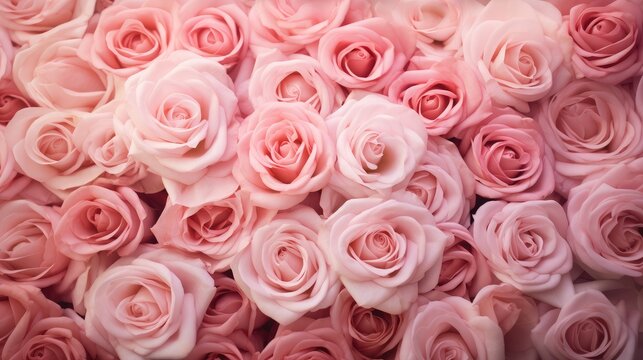 Roses stock photo close up pink rose flowers stock photo, in the style of pastel palette, 